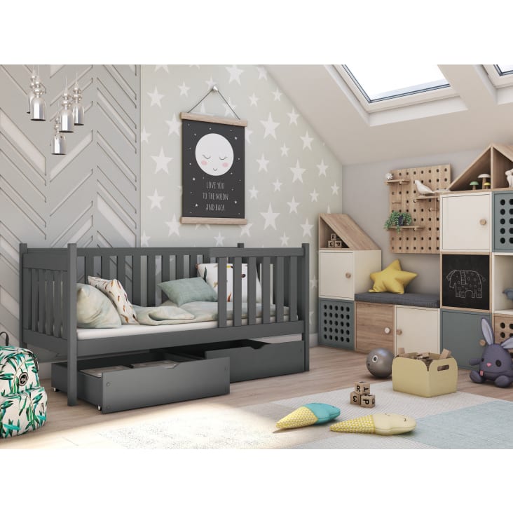 Maison Exclusive Estructura cama infantil y cajones madera pino blanco  80x160 cm
