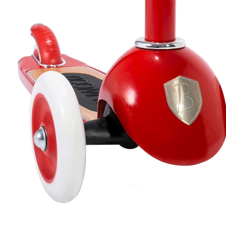 Trottinette 3 roues avec panier rouge pour enfant cropped-7