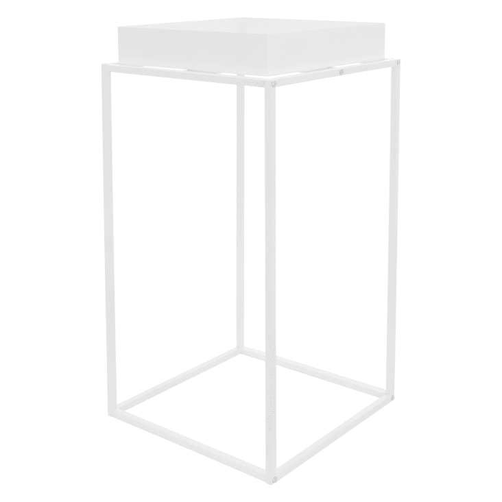 Supporto Per Piante Fiori In Metallo Bianco Moderno Fioriera Rialzata 45x45x88cm | Leroy Merlin - Foto 6