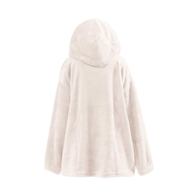Poncho polaire enfant a capuche doux chaud petale 05 08 ans