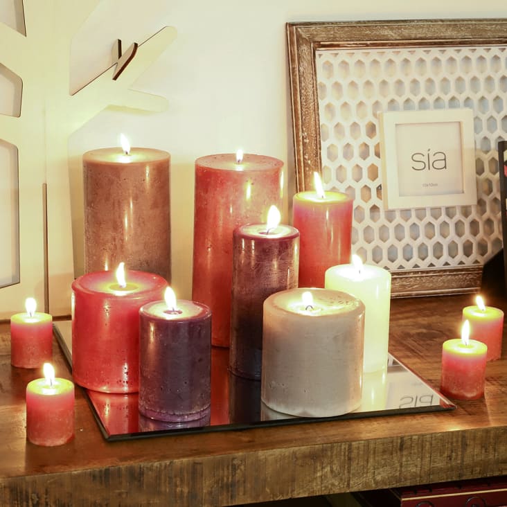 Candele Scanalate Doriche Verde Oliva - Set Da 2, Altezza 25cm, Durata 8 Ore - Foto 9