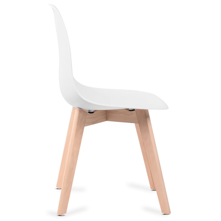 Pack de 6 sillas de diseño nórdico en color blanco