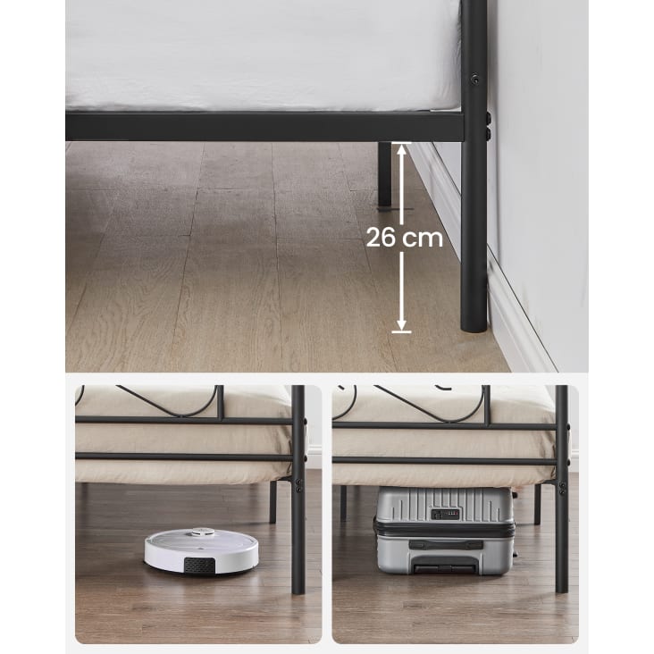 Lit Double 160 X 200 Cm En M tal Noir Maisons Du Monde lit-double-160-x-200-cm-en-m-tal-noir-maisons-du-monde