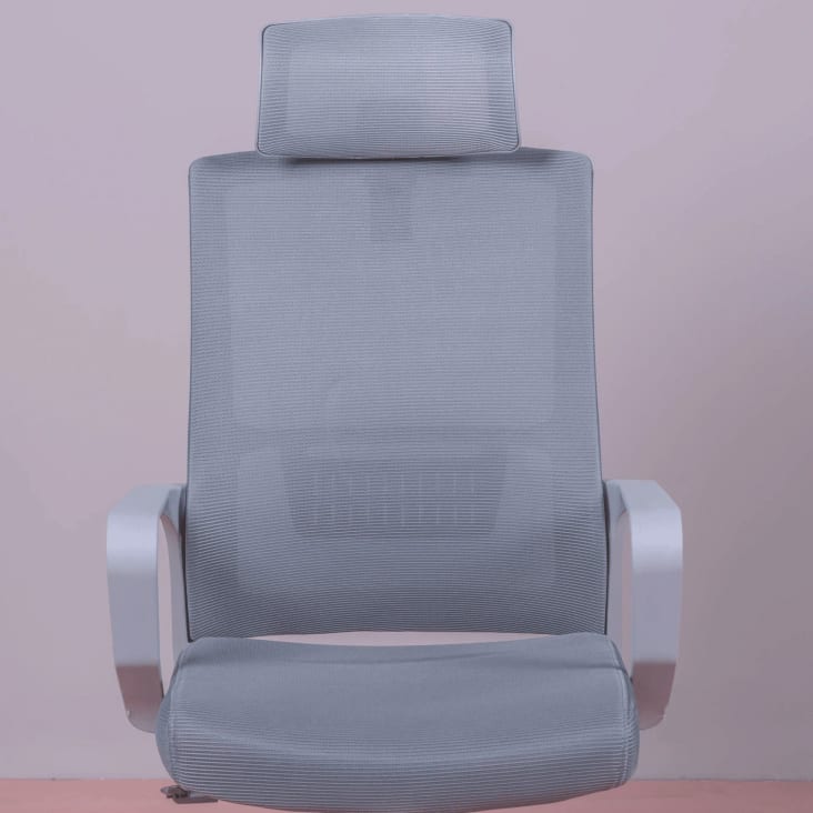 Sedia da ufficio ergonomica traspirante con, grigio scuro MESH