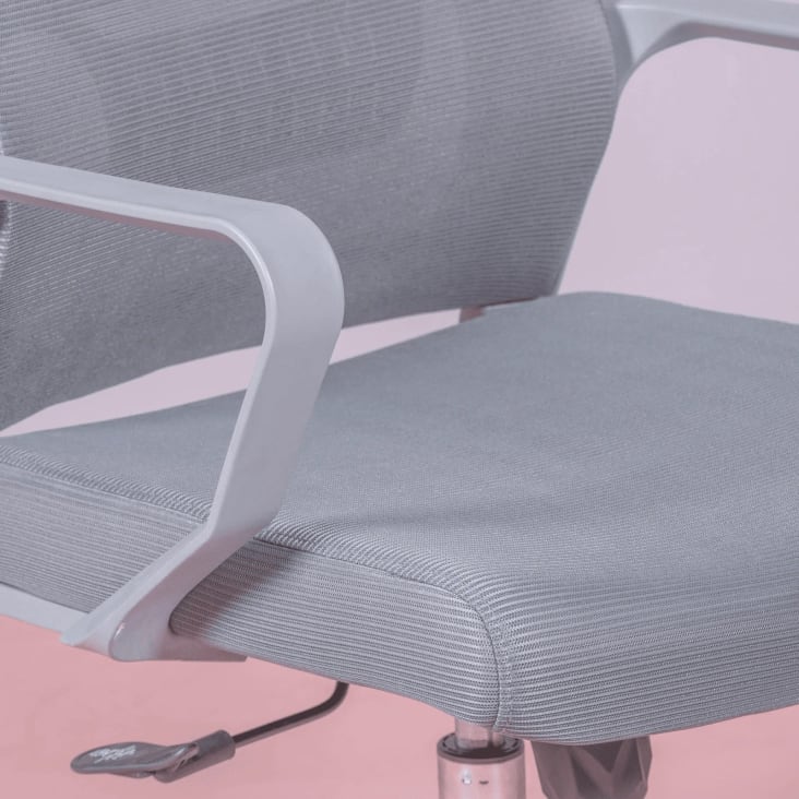 Ergonomischer Bürostuhl mit Rollen in Grau, dunkelgrau Mesh | Maisons ...