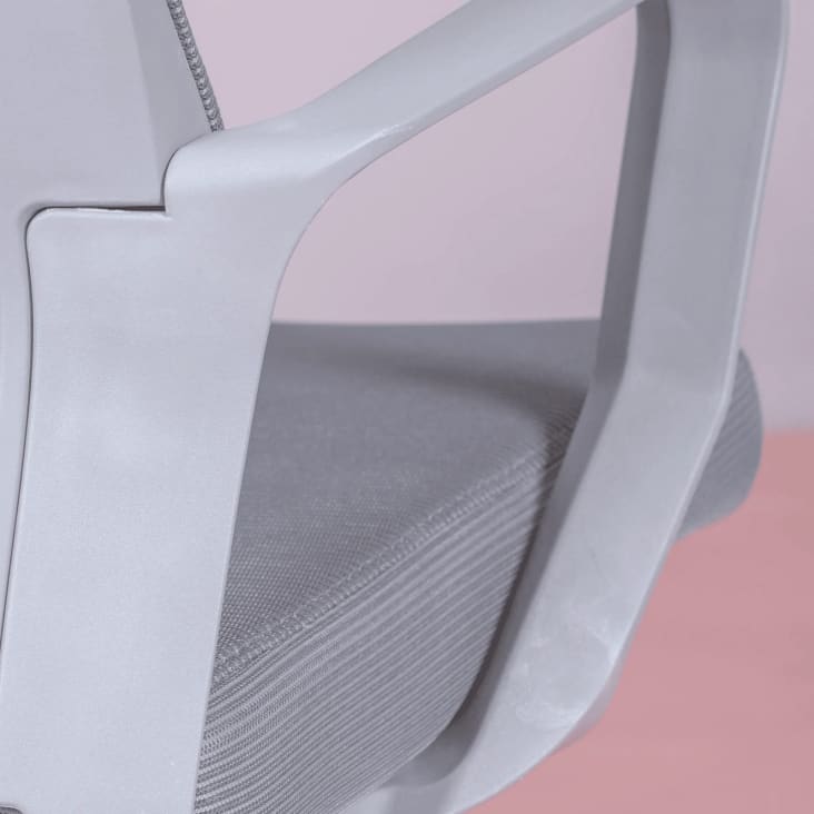 Sedia da ufficio ergonomica con ruote in grigio, grigio scuro MESH