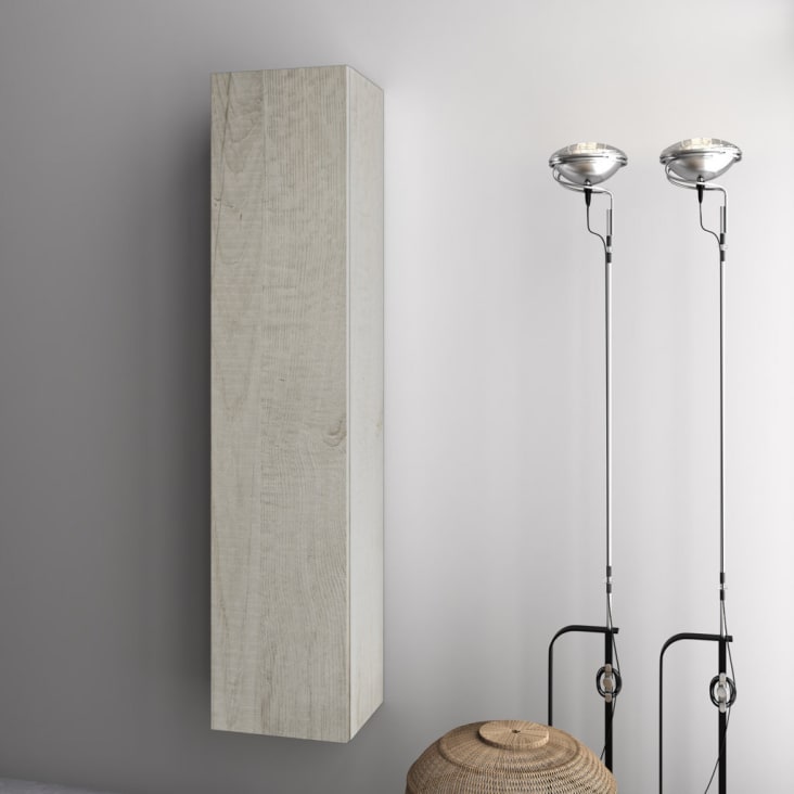 Colonna bagno in melaminico beige legno ASTRA