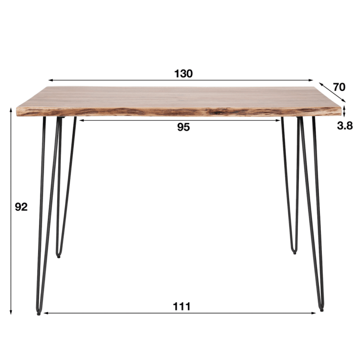 Cocina - mesa alta de madera de acacia l130 Kitchen