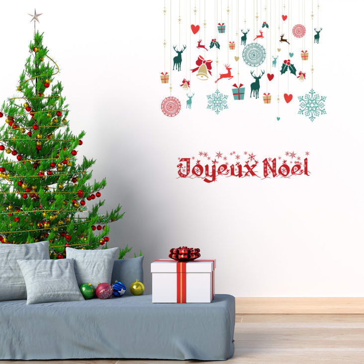 Sticker Noël décoration joyeux noël 120 x 130 cm