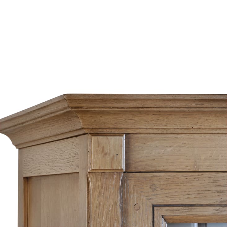 Vitrine Bibliothèque En Chêne Massif - 5 Étagères - 186cm De Haut