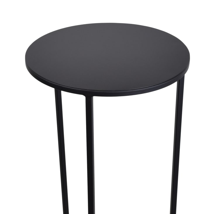 3er Set Pflanztische aus Metall, 70x30x30 cm, Schwarz Maisons du Monde