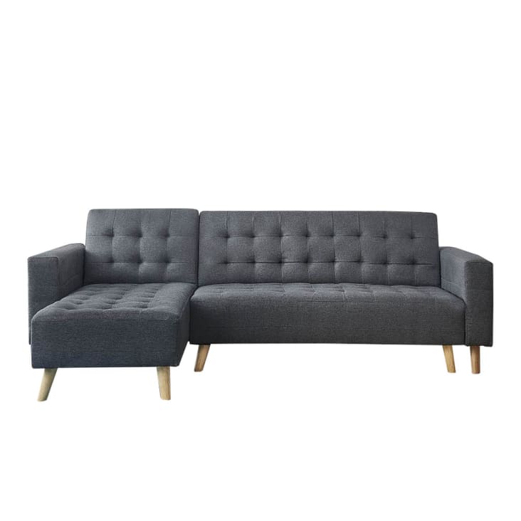 Canapé d'angle gauche 5 places en tissu gris Sherbrooke | Maisons du Monde