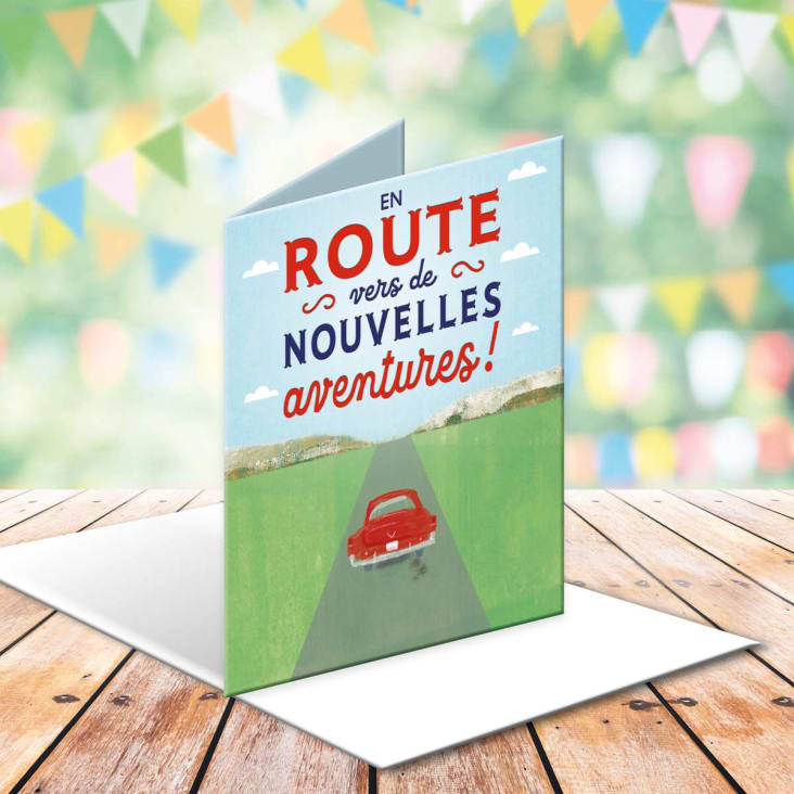 Carte Départ En Route Vers De Nouvelles Aventures  Maisons du Monde