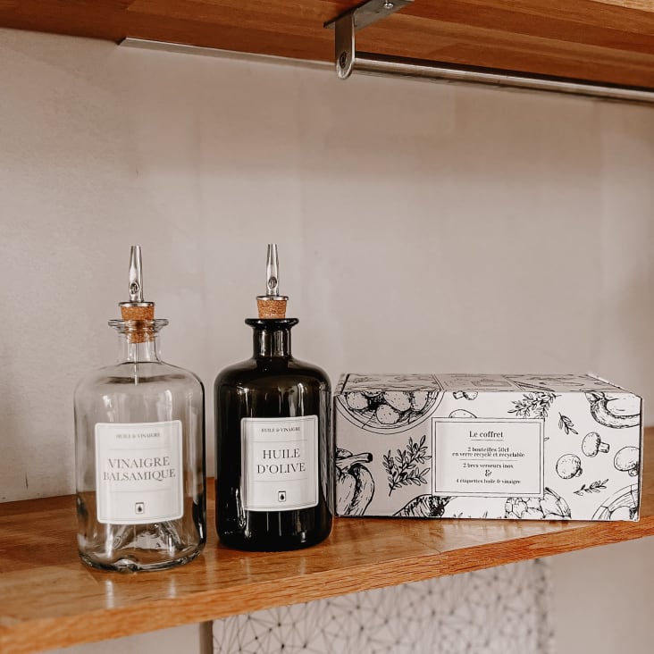 Mikken Lot De 4 Bouteilles En Verre, 1 L, Avec Bouchon à