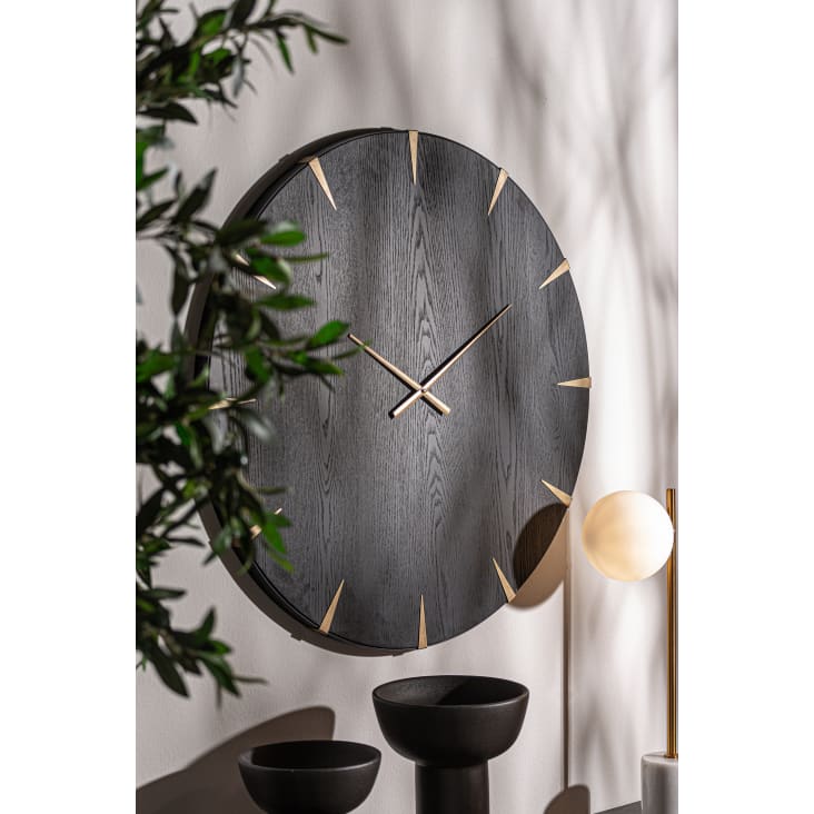 Reloj pared de hierro en color negro