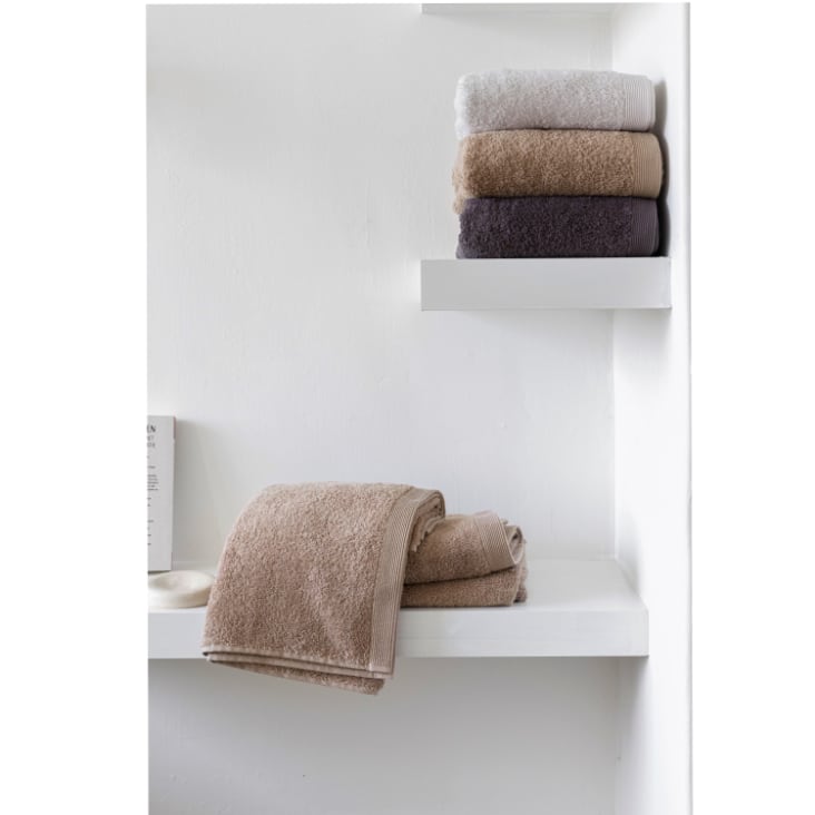 3er Set Handtücher | aus cm, Baumwolle, 50x100 COMO Monde 100% du beige Maisons