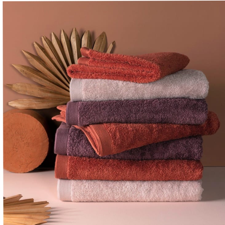 3er Set Handtücher aus 100% 50x100 Monde Maisons Baumwolle, cm, | rosa du COMO