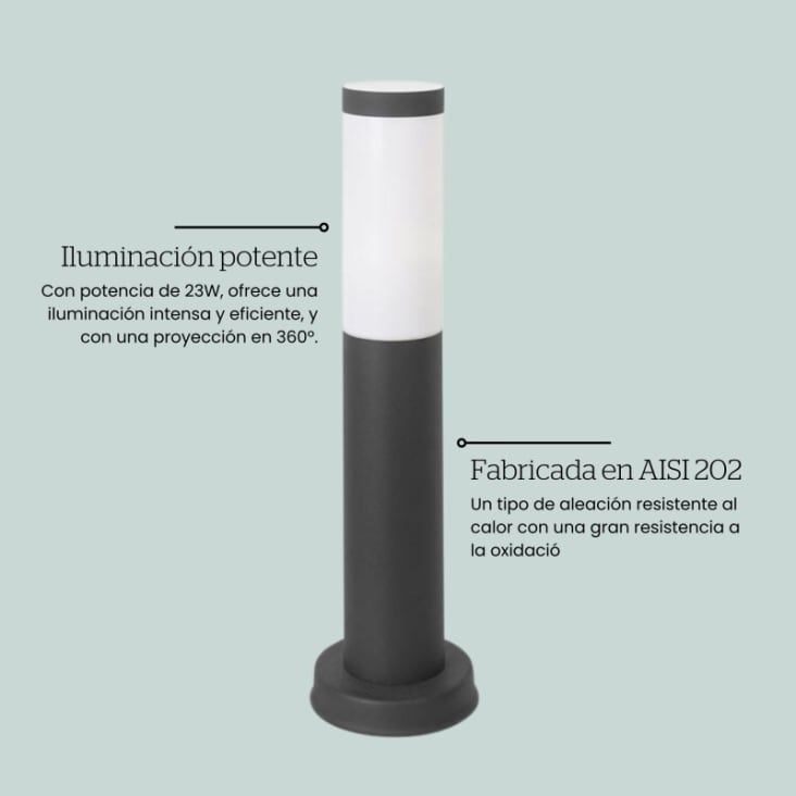 FORLIGHT Koral Außenleuchte – 80 Cm Hoch, IP55, Edelstahl, Für E27 Birnen, 1423 Lumen
