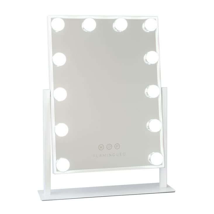 Hollywood - Espejo de tocador con luces, 9 bombillas LED, espejo de  maquillaje con luces para escritorio, iluminación de 3 colores, control de
