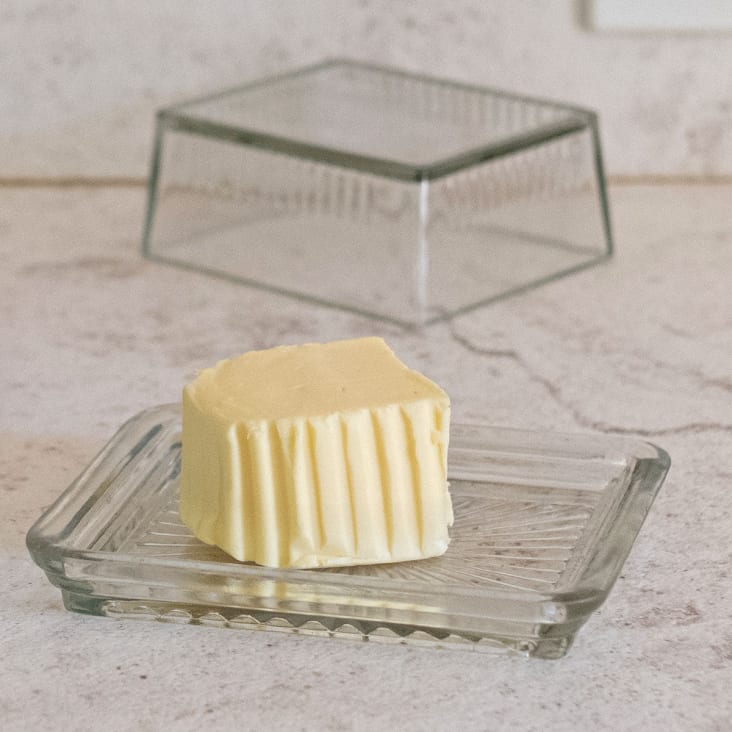Plats à beurre en verre transparent Plateau à beurre Plaque à beurre pour la