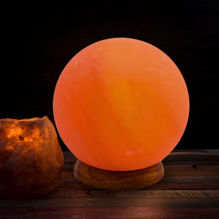 Lampe moon 1,9Kg en cristal de sel d'himalaya éclairage d'ambiance SEL D' HIMALAYA