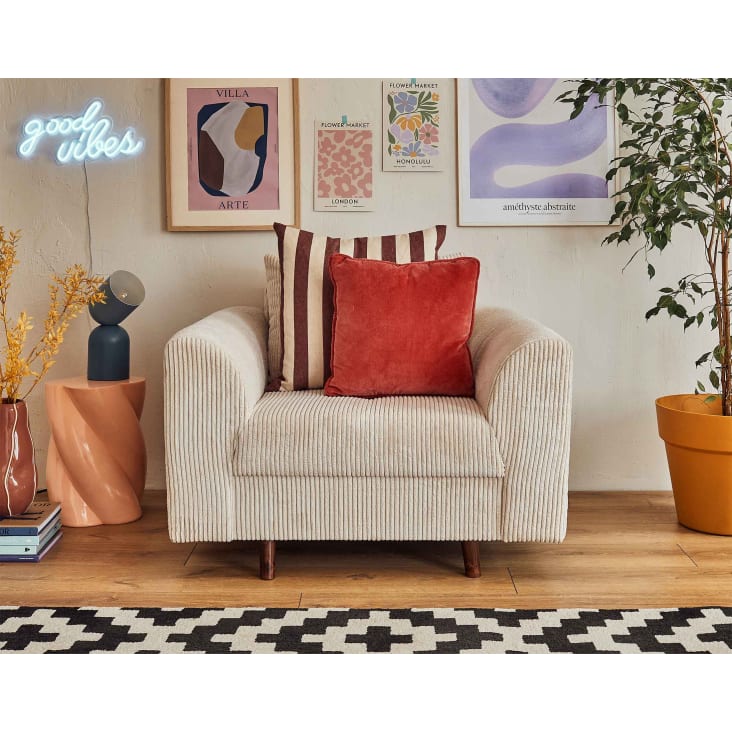 Melton jumbo clearance cord tub chair