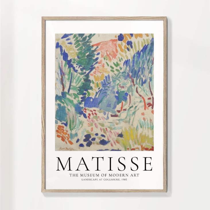 Poster Henri Maisons 60x90cm COLLIOURE, AT Matisse Monde SEVEN ART 1905 | LANDSCAPE WALL du