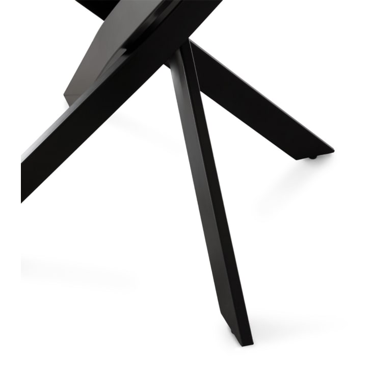 Pata fija de acero para mesas y encimeras 70 cm color negro