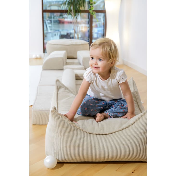 Canapé enfant MeowBaby® Premium en velours côtelé brique
