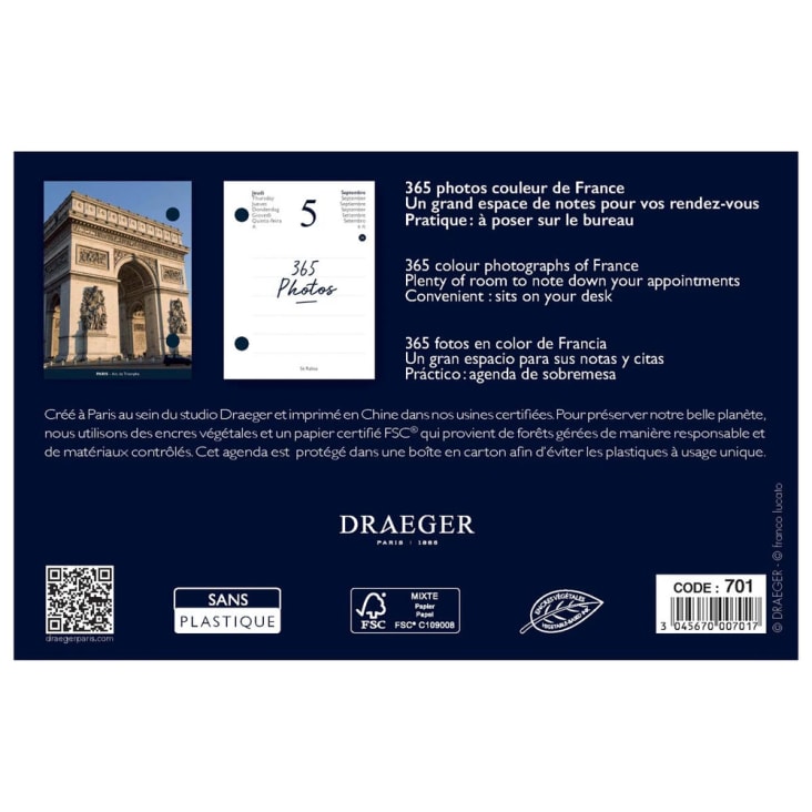 Grand Calendrier Mural 29x29 cm - 2024 - Draeger Paris - Calendrier  planning et éphéméride - Achat & prix