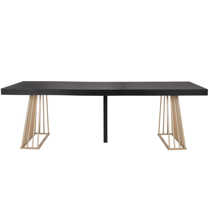 Table extensible bois noir
