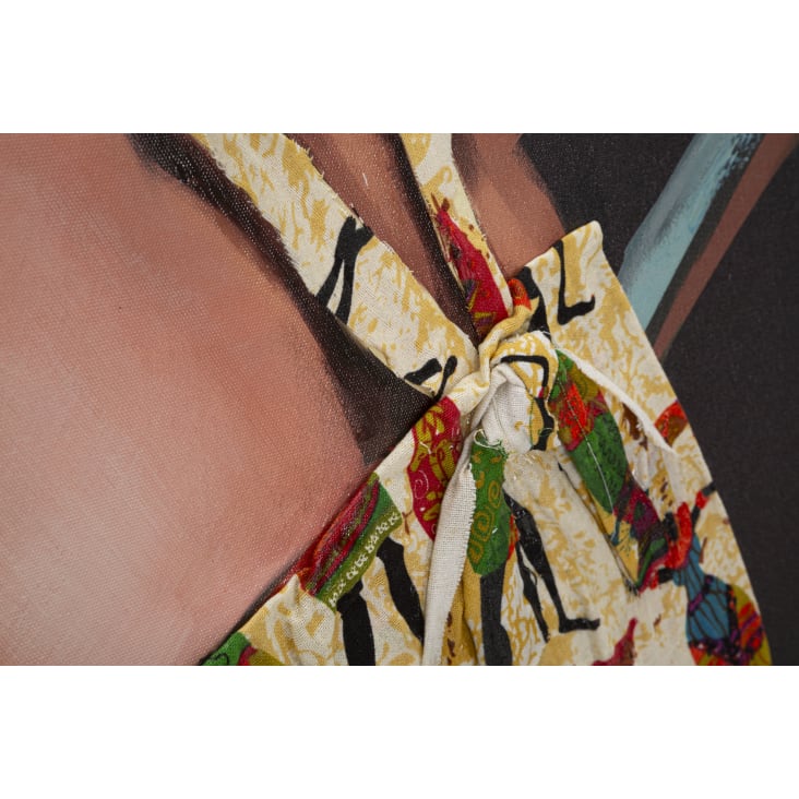 Dipinto su tela multicolore donna con applicazioni cm 90x3x120 KELLY