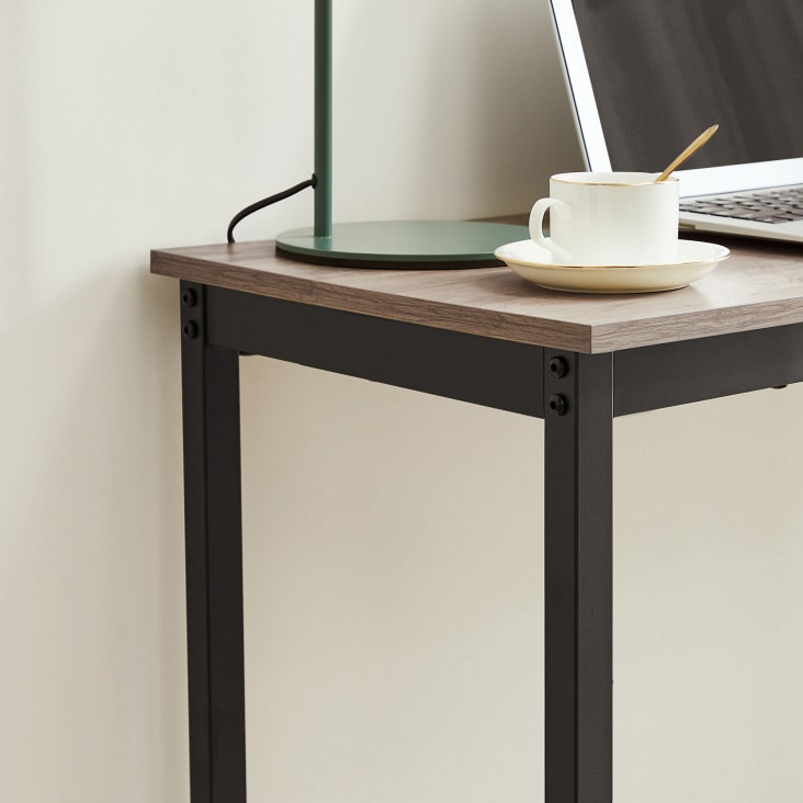 Table Bar Rectangulaire YELLOO Firenze 110x66x110cm + 4 Tabourets - Marron - PVC Et Métal