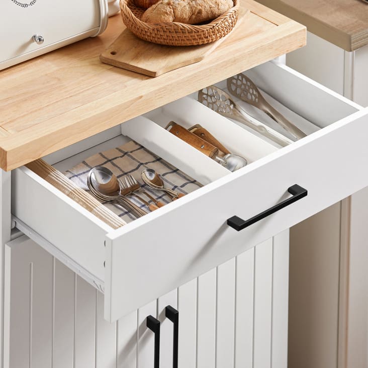 Carrello da cucina bianco in mdf