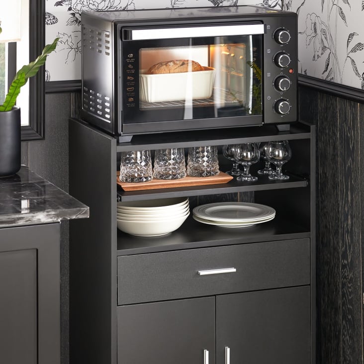 Carrello 3 Ripiani Per Cucina O Salone - In MDF E Metallo, Con Ganci. Design Industriale, Multifunzione! - Foto 12