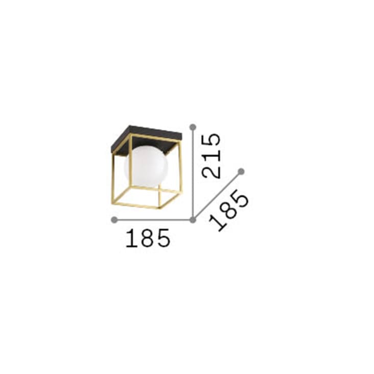 Lampadario metallo ottone 127 cm BRADANO