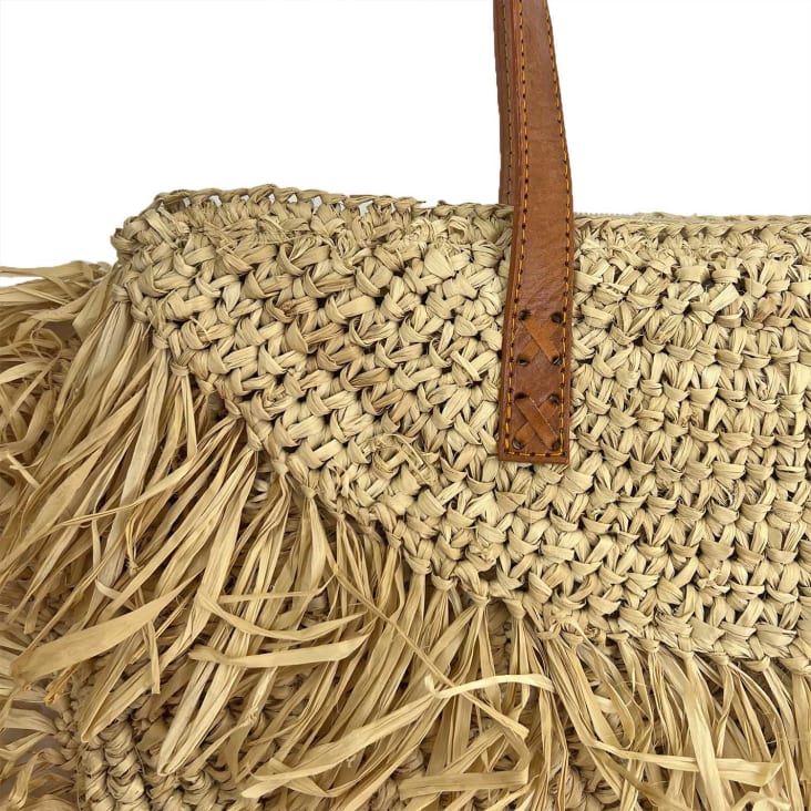 Bolso sales rafia flecos
