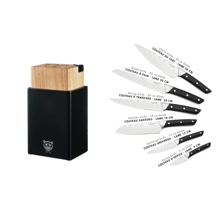 Goodchef Lot 8 Couteaux Cuisine Enfants - Set Sécurité Bois Avec Planche Et Éplucheur