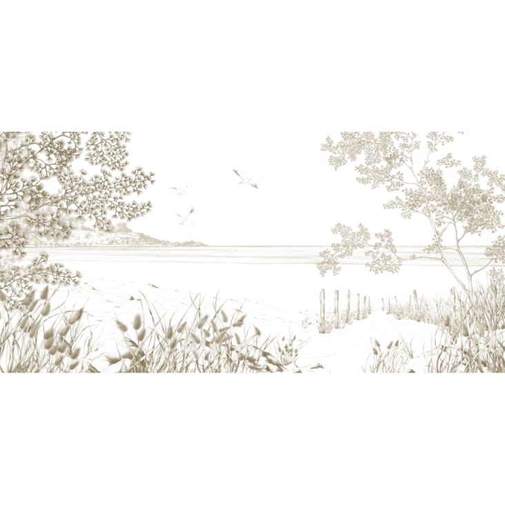 Papier peint panoramique côtes sauvages brun 225x250cm cropped-2