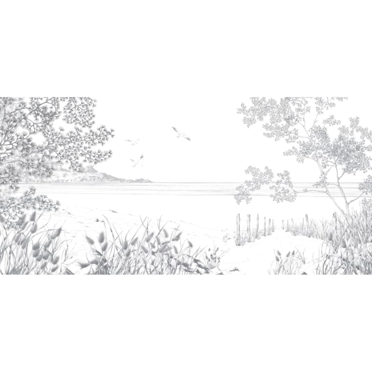 Papier peint panoramique côtes sauvages gris 225x250cm cropped-2