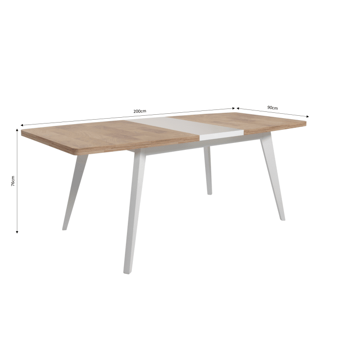 HOMIFAB Table à manger extensible 160/215 cm effet chêne - Odense