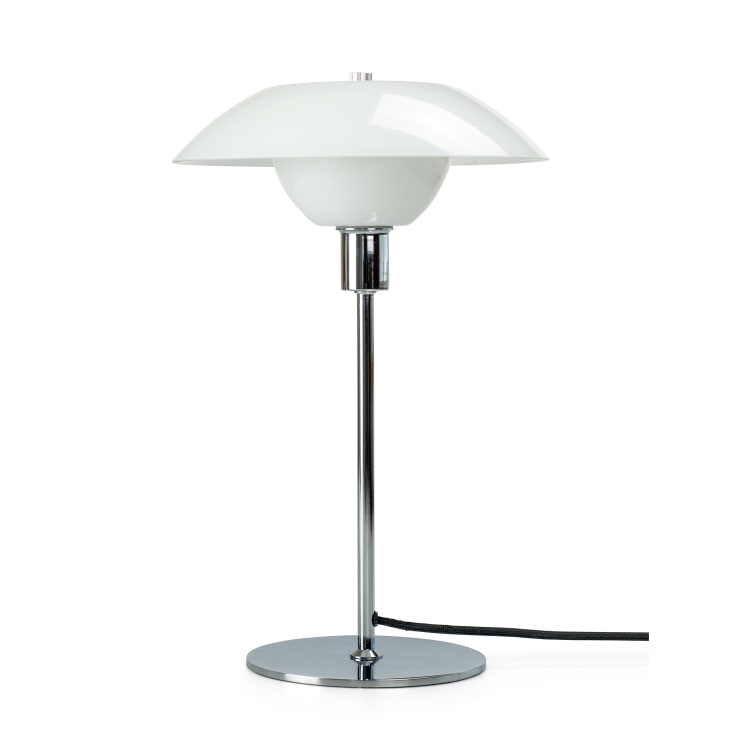 Lampe de Table en verre et métal chromé-Bergen