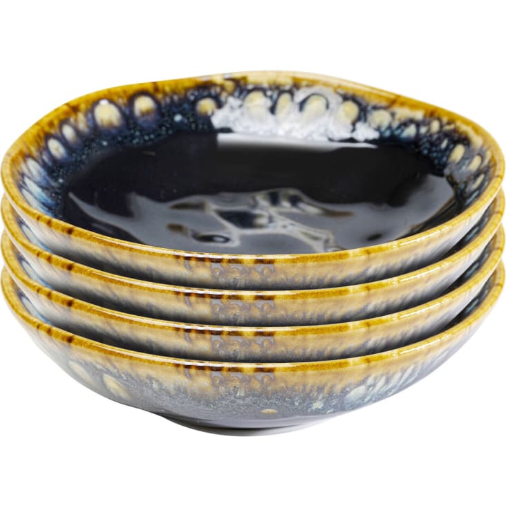 Kitchencraft - Assiettes Creuses En Grès Émaillé, Livrés Dans Un Coffret Cadeau 22 Cm Lot De 4 Motif Sp 5057982068776