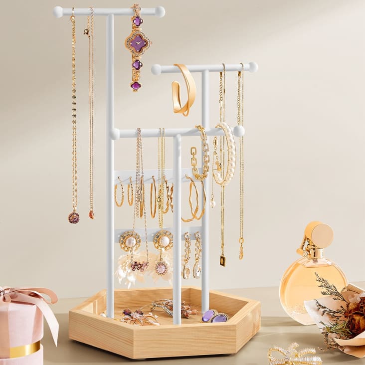 Porte bijoux H36 cm Blanc Maisons du Monde