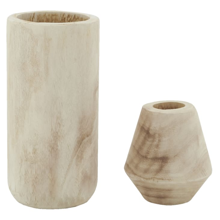 Vase décoratif en bois clair cropped-3
