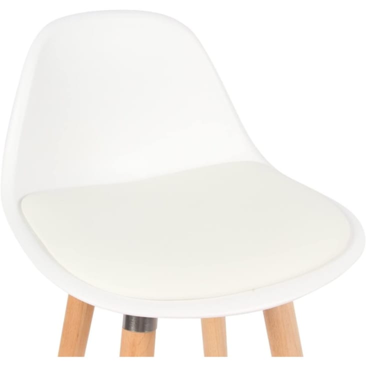 Sgabelli In Legno Massello Bianco - Coppia 30x30cm, Altezza 50cm, Consegnati Già Montati - Foto 7