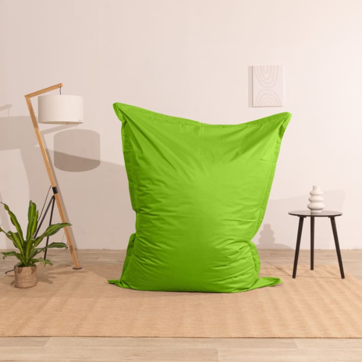Housse De Pouf Géant FUZZY - Rose - Nylon 140x180 Cm - Avec Fermetures Zip & Velcro