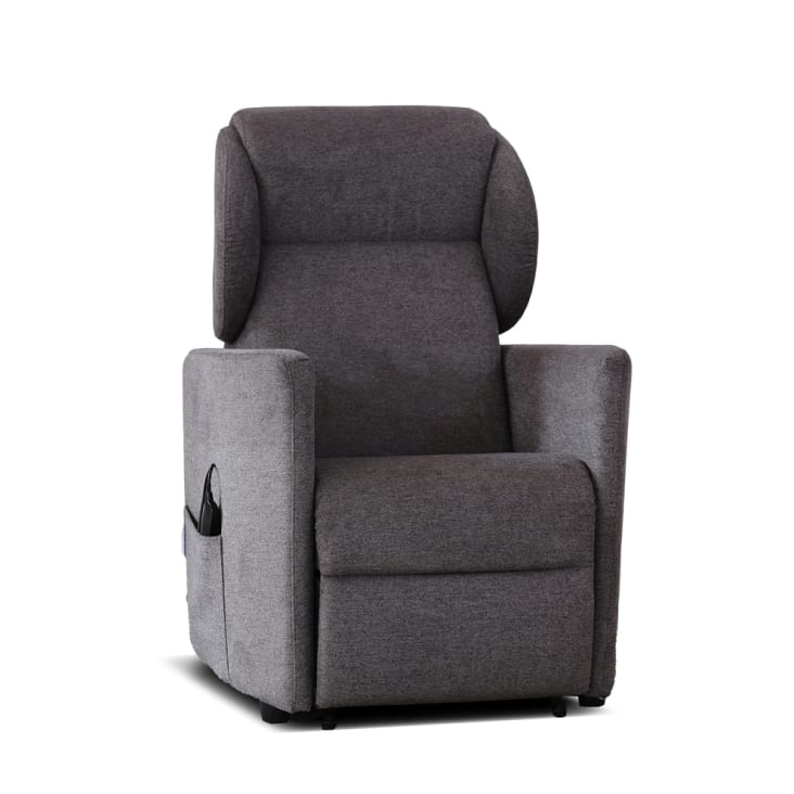 Poltrona Alzapersona Elettrica HOMCOM - Reclinabile 135°, Tessuto Effetto Lino, Telecomando, Beige - Foto 5