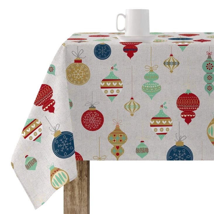 B Beugüen Mantel Antimanchas Impermeable - Mantel Mesa Rectangular Algodón Ecológico Y Poliester Resinado - Mantel Hule Mesa Rectangular Efecto Lino (140 X 140 Cm, Coral