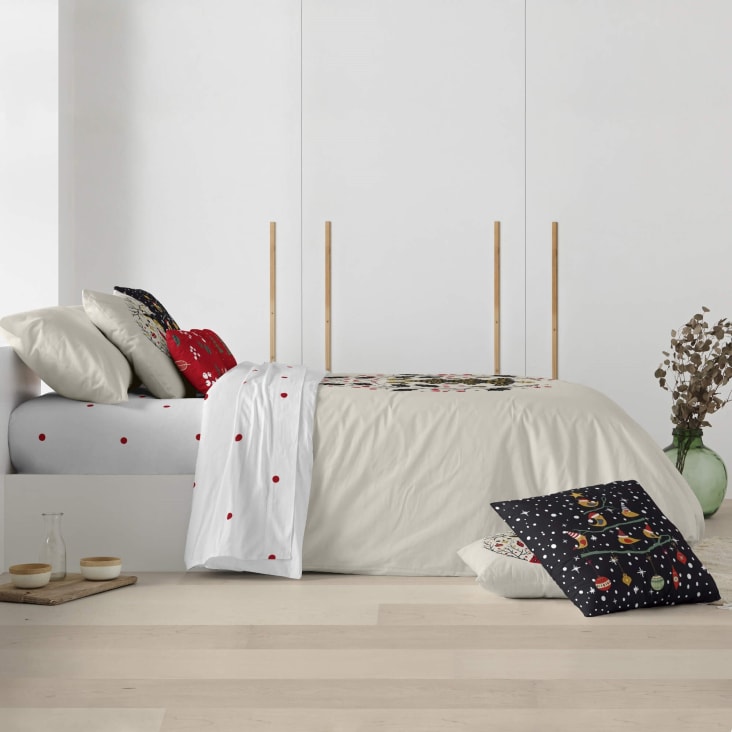 Funda nordica navidad algodon multicolor 80 140x200 cm Laponia 1 Maisons du Monde